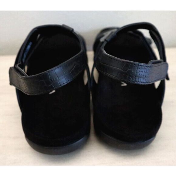 Vionic Women's Sz 10M Black Croco Amber Adjustable Orthotic Sandals - Picture 3 of 12